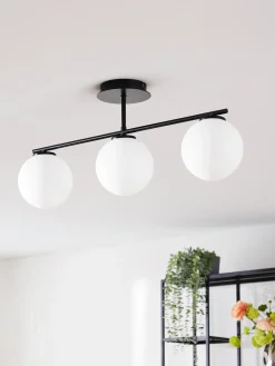 Lampada da soffitto in vetro opale Atlanta