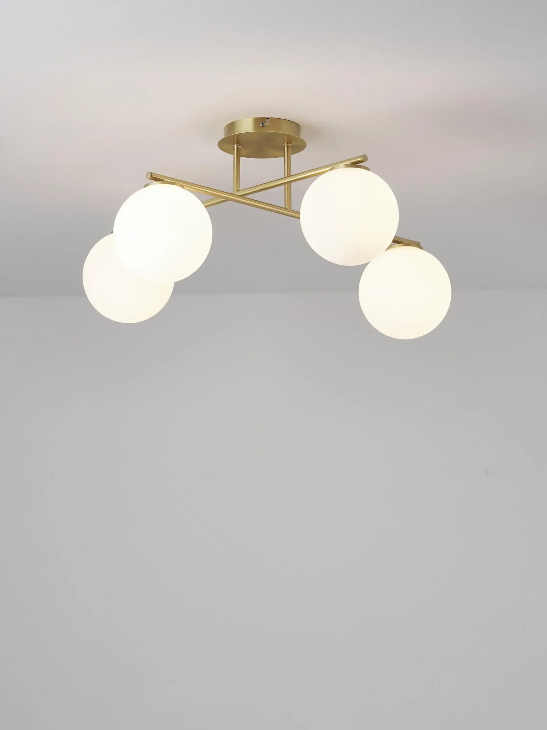 Lampada da soffitto in vetro opale Atlanta