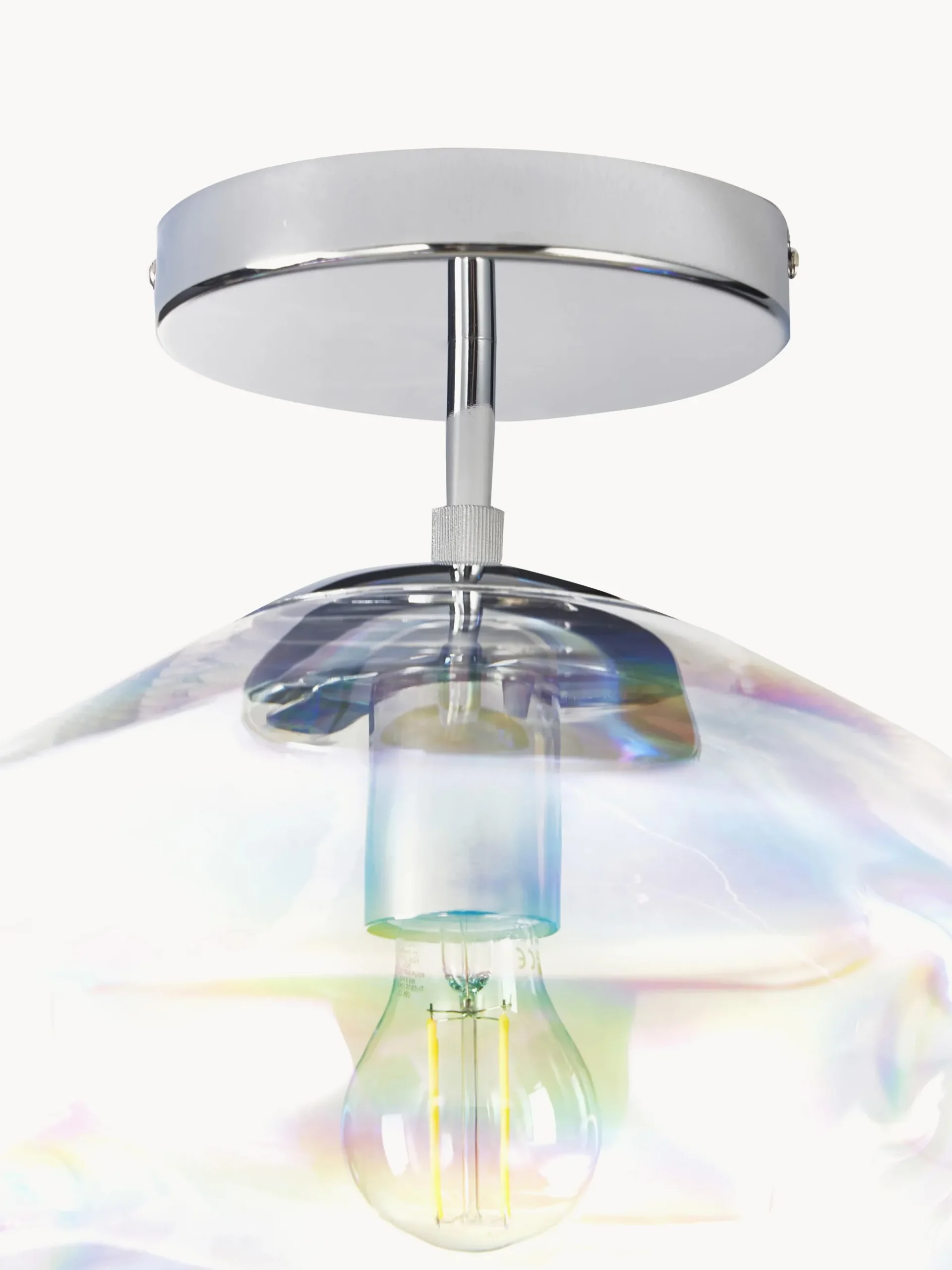 Lampada da soffitto in vetro iridescente Amora