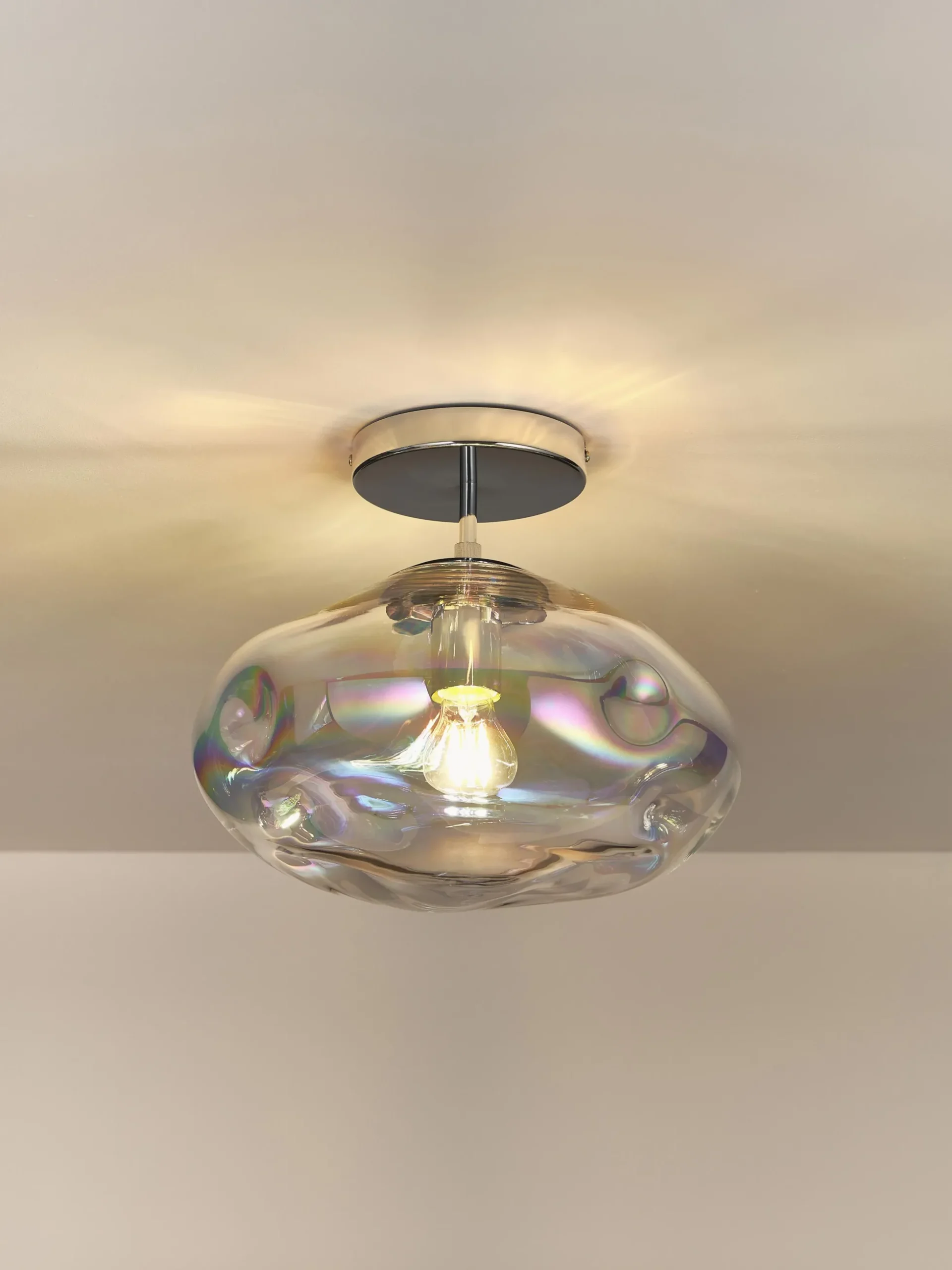 Lampada da soffitto in vetro iridescente Amora