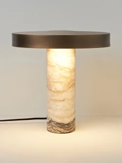 Lampada da tavolo a LED con base in marmo Eske