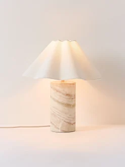 Lampada da tavolo a LED con luce regolabile e base in marmo Arya