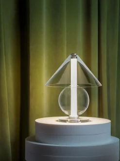 Lampada da tavolo a LED in vetro soffiato con luce regolabile Fragile