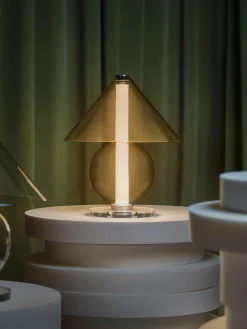 Lampada da tavolo a LED in vetro soffiato con luce regolabile Fragile