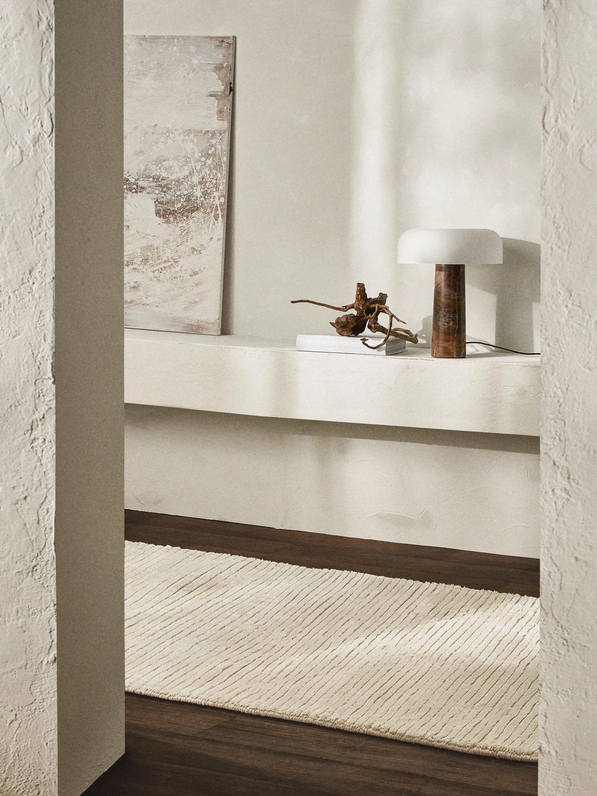 Lampada da tavolo con base in marmo Carla