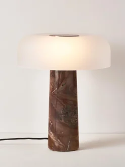 Lampada da tavolo con base in marmo Carla