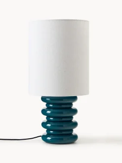 Lampada da tavolo con base in legno Nicolas