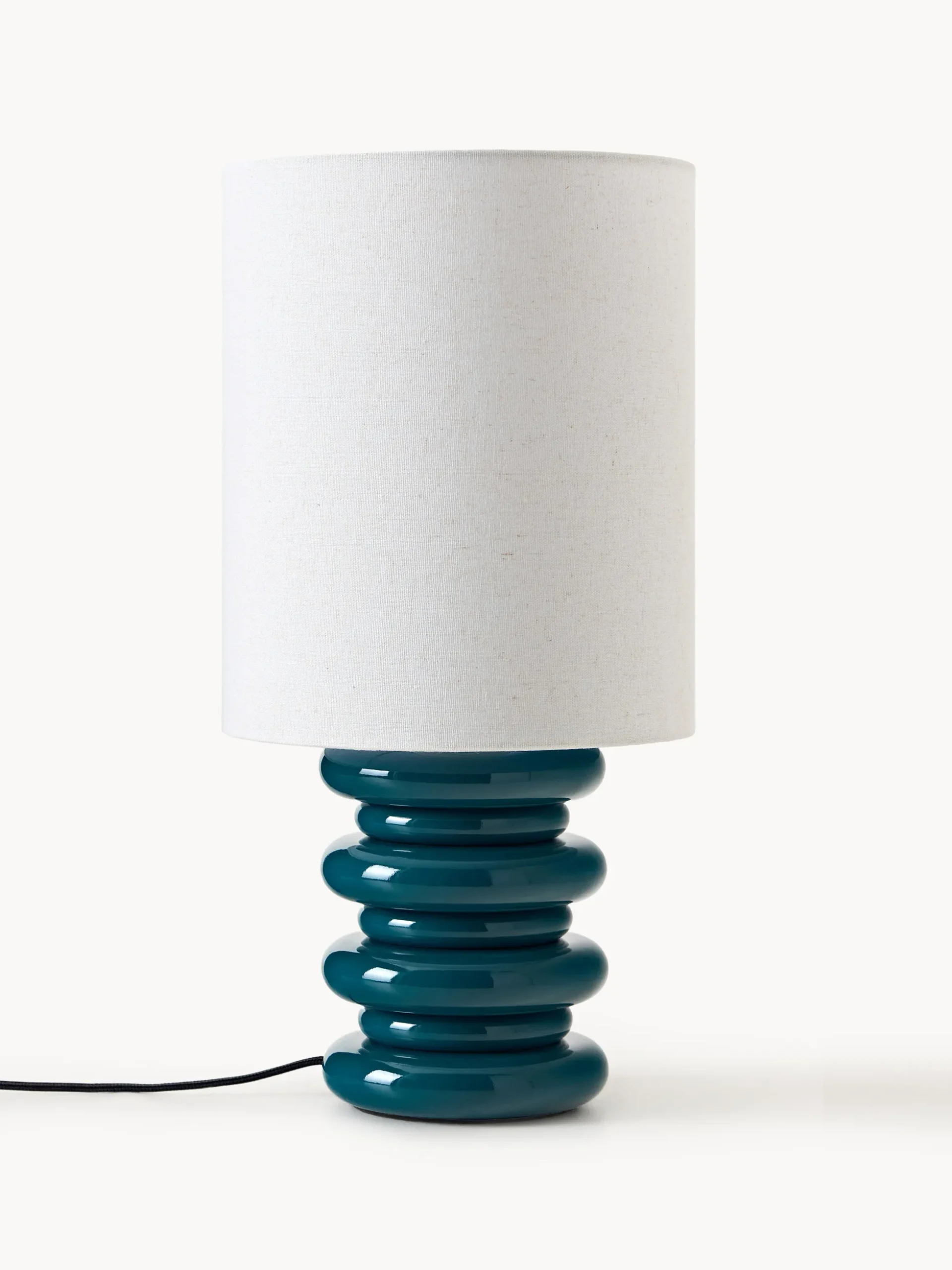 Lampada da tavolo con base in legno Nicolas