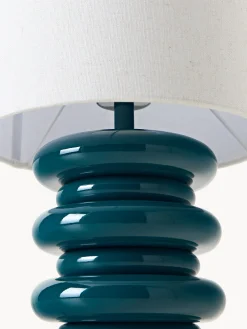 Lampada da tavolo con base in legno Nicolas