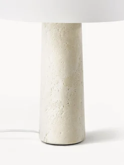 Lampada da tavolo con base in travertino Carla