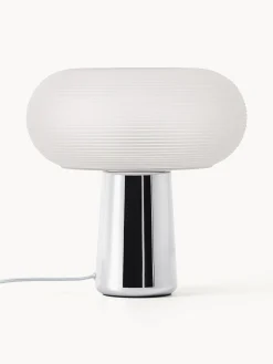 Lampada da tavolo con base in metallo Mariella