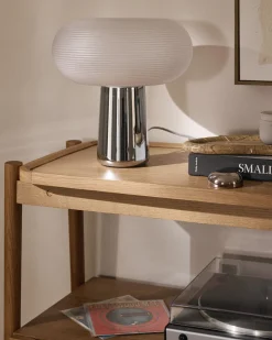 Lampada da tavolo con base in metallo Mariella