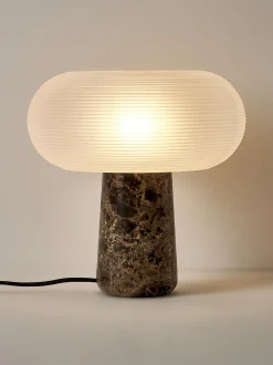 Lampada da tavolo con base in marmo Mariella