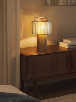 Lampada da tavolo con fili di lino Lace