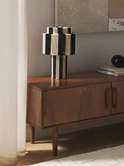 Lampada da tavolo con fili di lino Lace