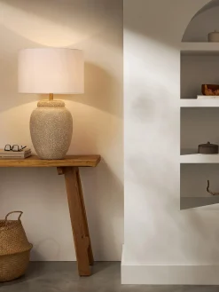 Lampada da tavolo grande con base in ceramica Bodhi