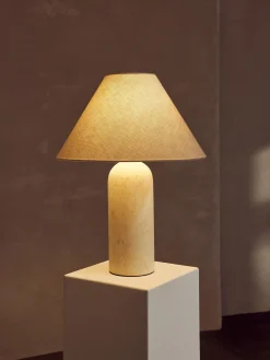 Lampada da tavolo grande con base in marmo Gia
