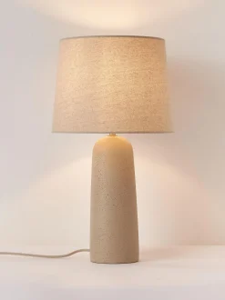 Lampada da tavolo grande con base in cemento Kaya