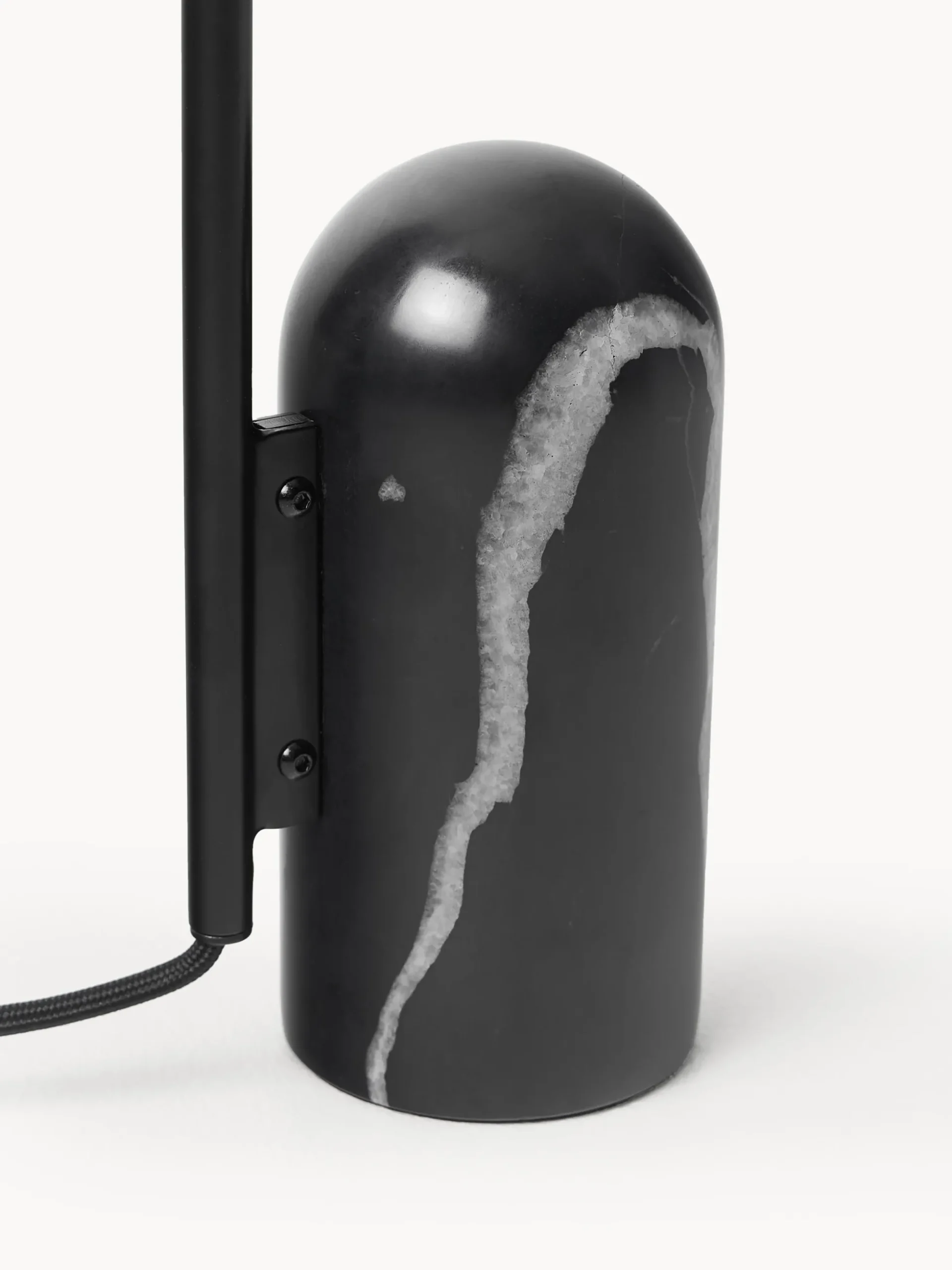 Lampada da tavolo grande con base in marmo Arum, orientabile