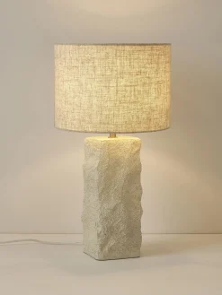 Lampada da tavolo grande con base in cemento Kiri