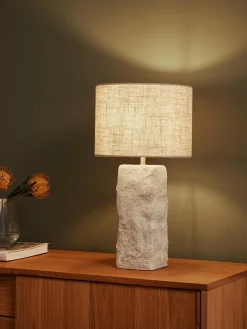 Lampada da tavolo grande con base in cemento Kiri