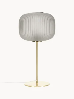 Lampada da tavolo grande con paralume in vetro Sober