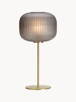 Lampada da tavolo grande con paralume in vetro Sober