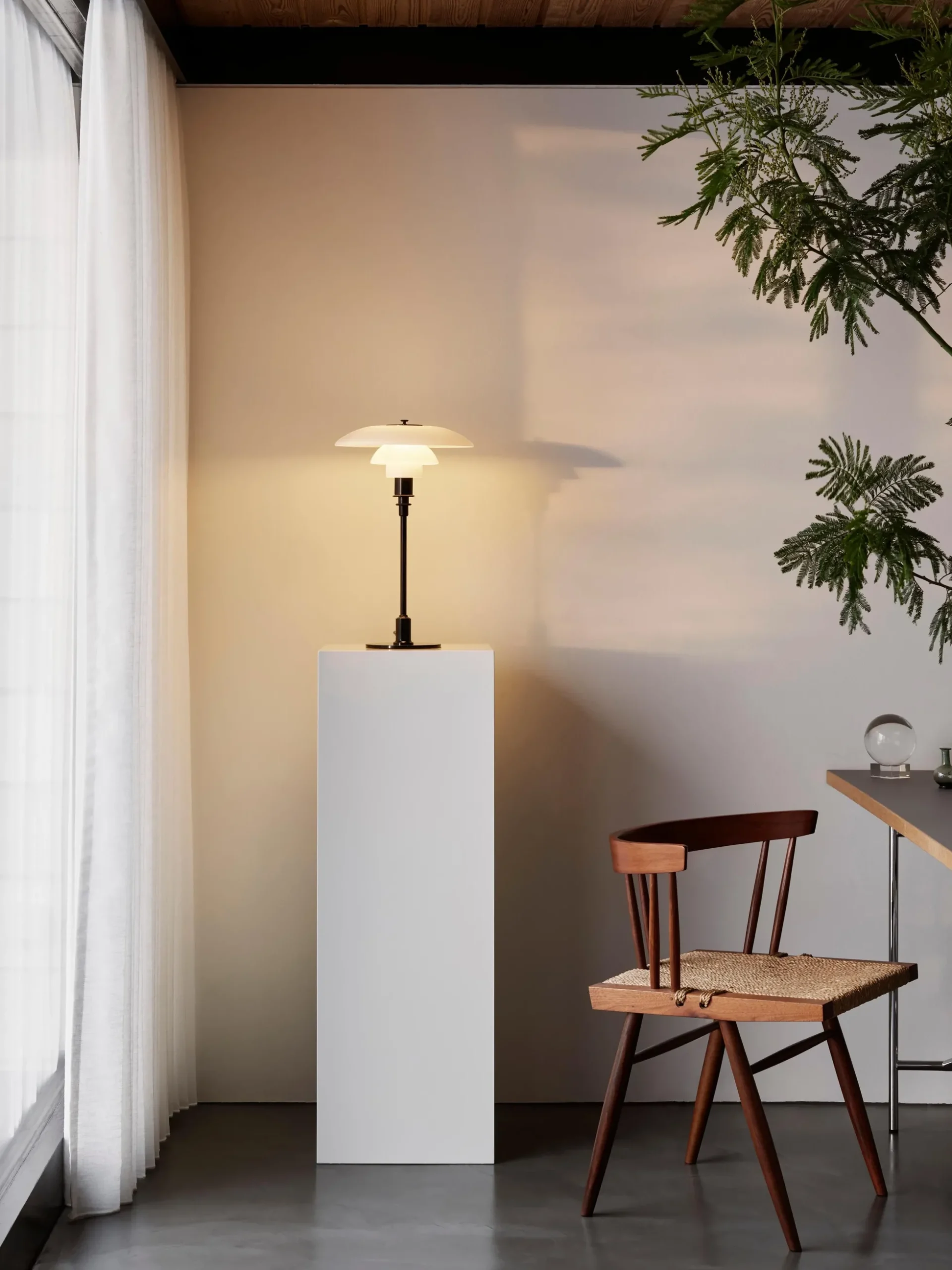 Lampada da tavolo grande in vetro soffiato PH 3/2