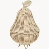 Lampada da tavolo in rattan fatta a mano Pear
