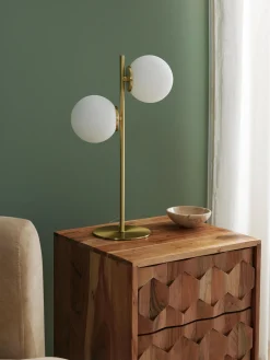 Lampada da tavolo in vetro opale Atlanta