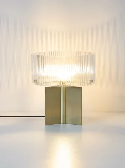 Lampada da tavolo in vetro millerighe Emmi