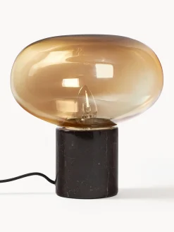 Lampada da tavolo piccola con base in marmo Alma