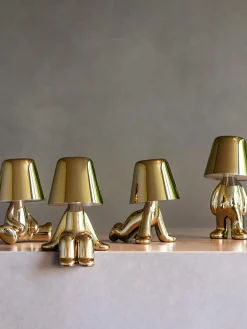 Lampada da tavolo piccola portatile a LED con luce regolabile Golden Brothers Tom