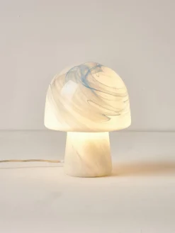 Lampada da tavolo piccola effetto marmo Talia