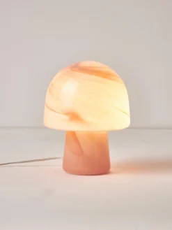 Lampada da tavolo piccola effetto marmo Talia