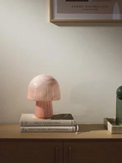 Lampada da tavolo piccola effetto marmo Talia