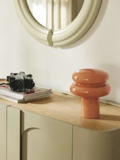Lampada da tavolo piccola in vetro opale Baya