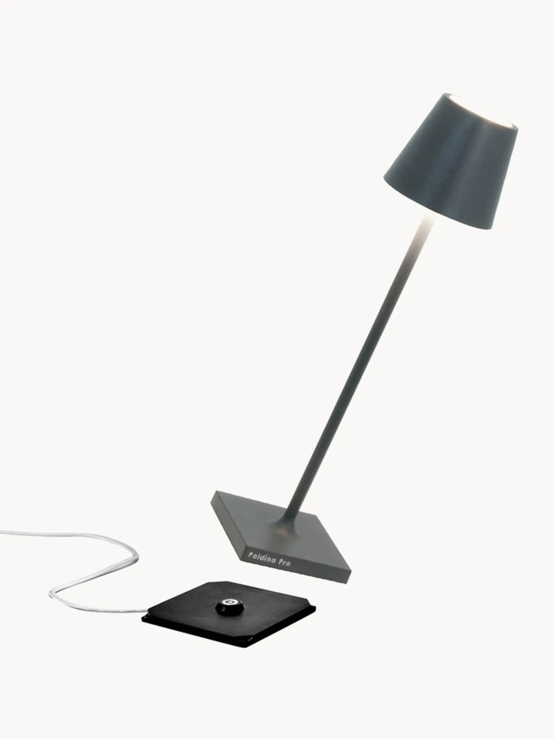 Lampada da tavolo portatile a LED con luce regolabile Poldina Pro Micro