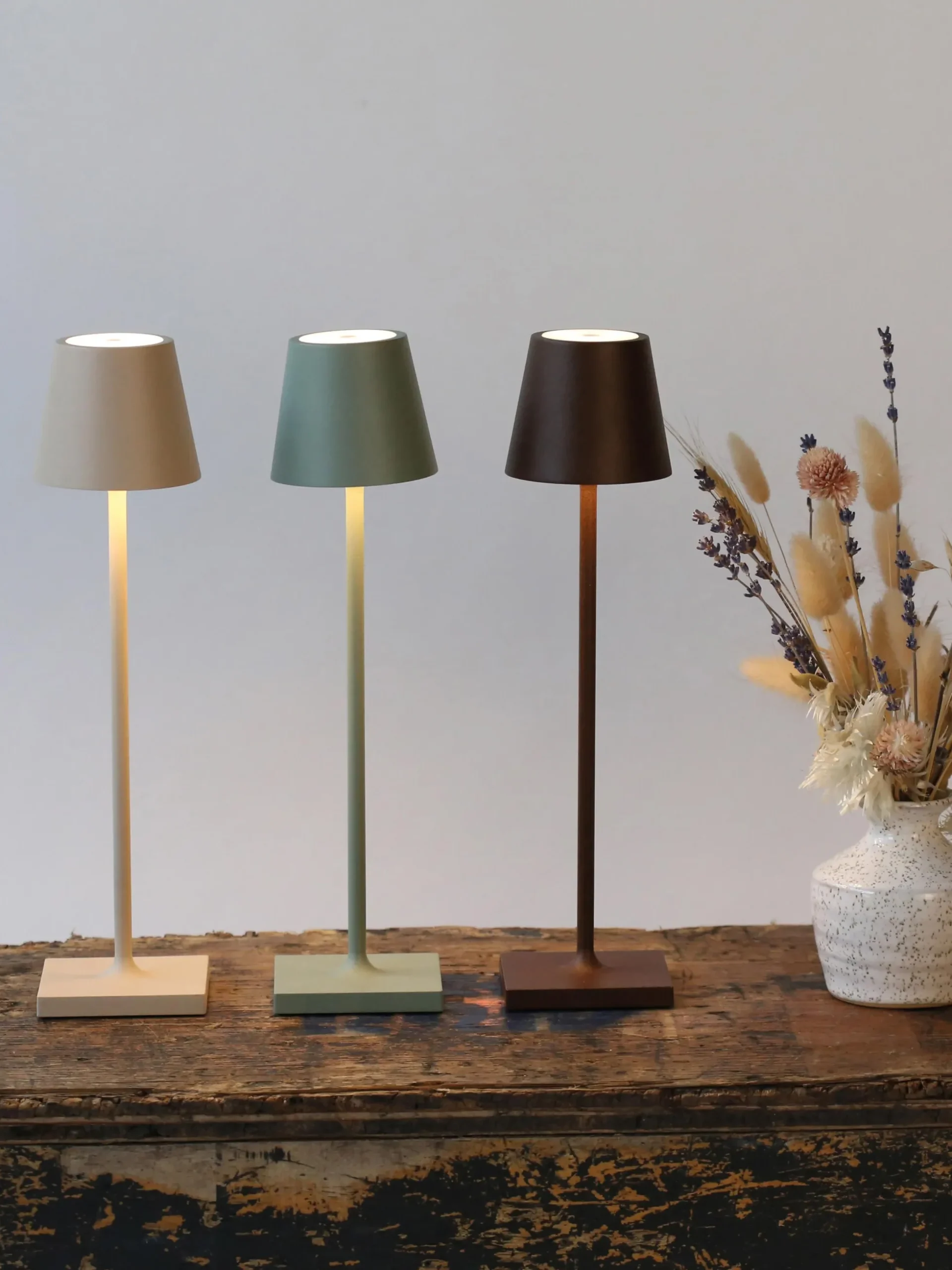 Lampada da tavolo portatile a LED con luce regolabile Poldina Pro Micro