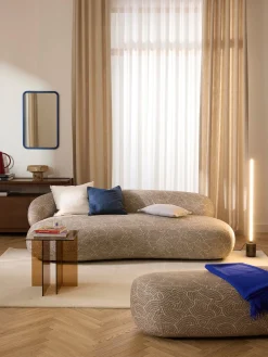 Lampada da terra a LED con base in marmo Shelby