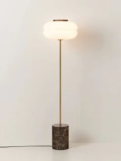 Lampada da terra con base in marmo Bun