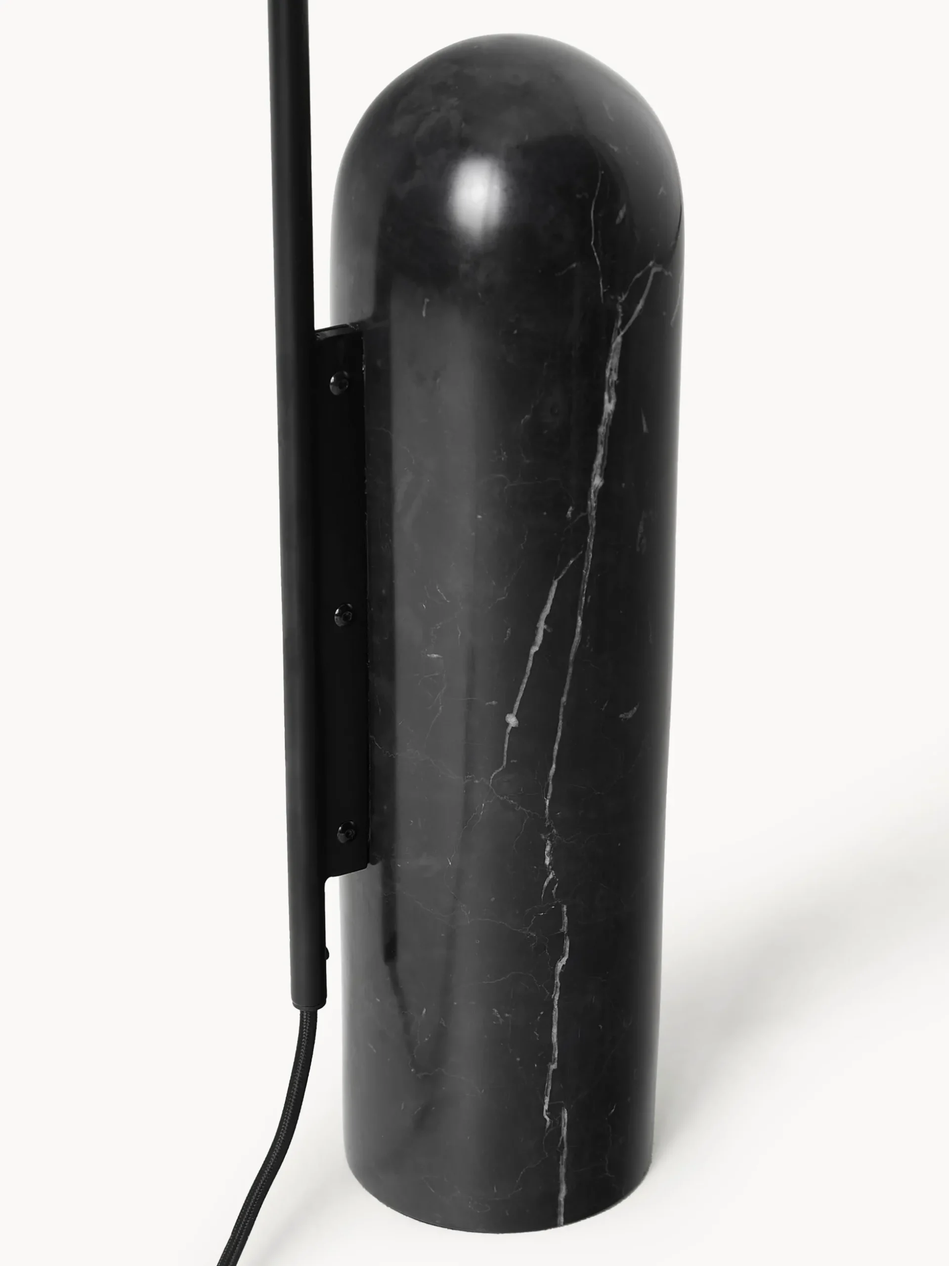 Lampada da terra con base in marmo Arum, orientabile