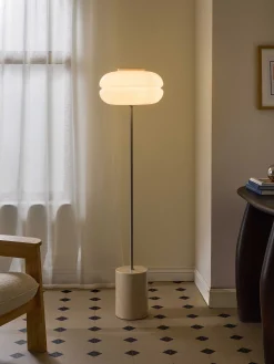Lampada da terra con base in marmo Bun