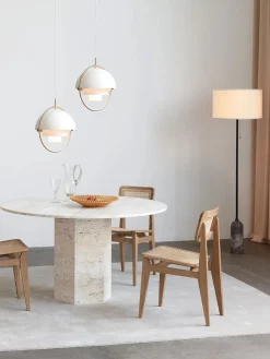 Lampada da terra con luce regolabile e base in marmo Gravity