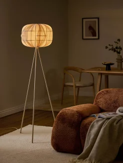 Lampada da terra in lino Aroa