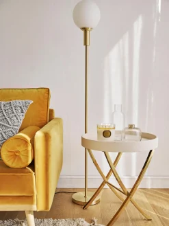 Lampada da terra in vetro opale Minna