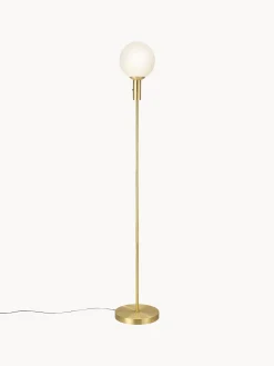 Lampada da terra in vetro opale Minna
