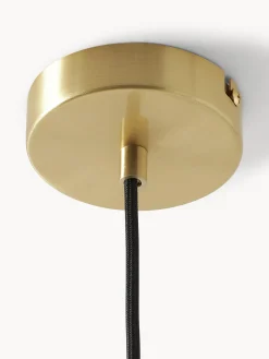 Lampada sferica a sospensione in vetro opalino Beth