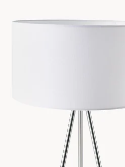Lampada treppiede da terra con paralume in tessuto Cella
