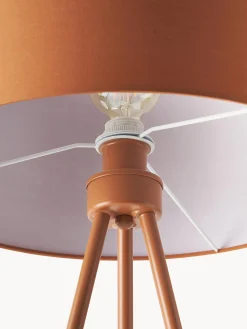 Lampada treppiede da terra con paralume in tessuto Cella
